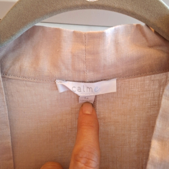 Johnny Was Calme Linen V‑Neck Kaftan Midi Dress NWOT size medium - Picture 7 of 13